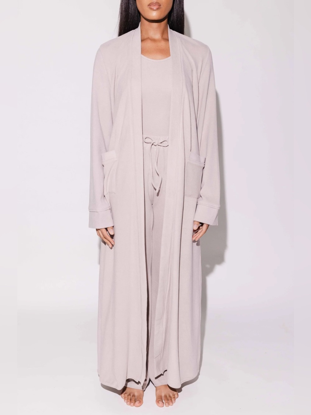 Fancy Homebody Soft Sleep Long Robe - Picture 2 of 5